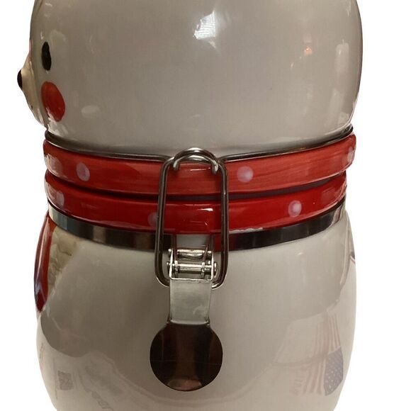 Vintage Swiss Miss Christmas Ceramic Polar Bear Canister Cookie Jar - Picture 4 of 8